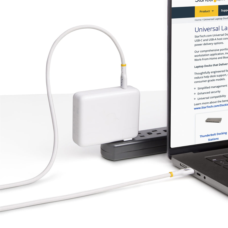 StarTech.com  USB2EPR2MW USB-C - 240W USB-C Cable - 2m - White
