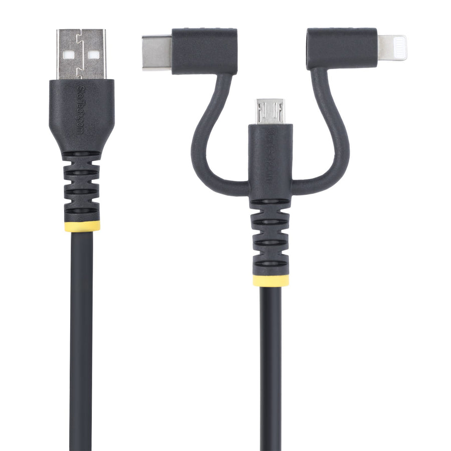 StarTech.com  RLTCUB1MBK USB 2.0 - 480Mbps USB-A to USB-C/Lightning Cable - 1m - Black