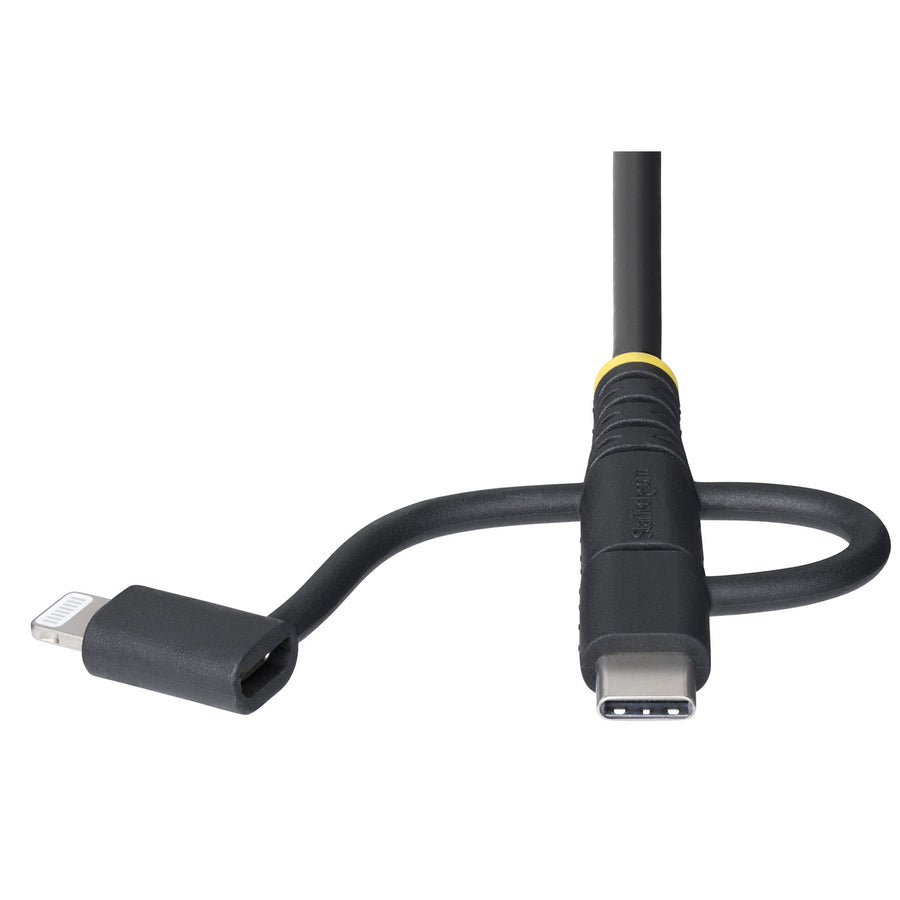 StarTech.com  RLTCUB1MBK USB 2.0 - 480Mbps USB-A to USB-C/Lightning Cable - 1m - Black