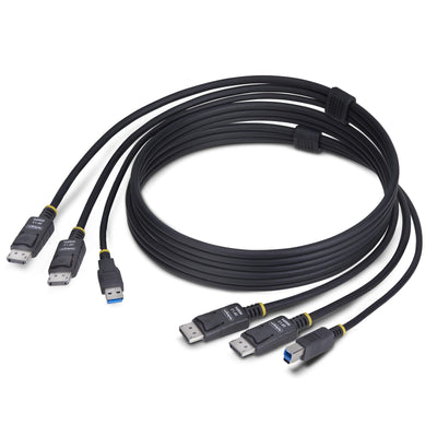 StarTech.com DDU1226-KVM-CABLE 1.8m Dual-DisplayPort and USB KVM Cable