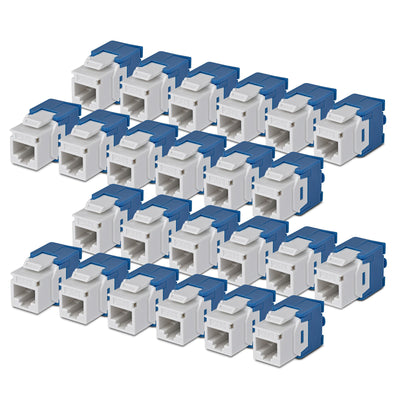 StarTech.com C6KEYTL180WH24PK Cat6 Keystone Jack 24-Pack 180-Deg