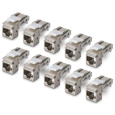 StarTech.com C6AKEYTLSTP9010PK Cat6a Keystone Jack 10-Pack 90-Deg