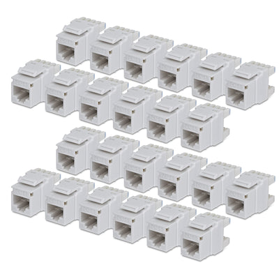 StarTech.com C6KEY110180WH24PK Cat6 Keystone Jack 24-Pack 180-Deg
