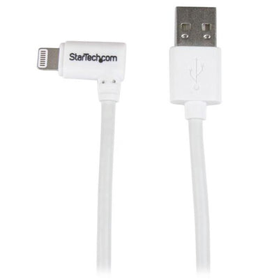StarTech.com USBLT1MWR – 1m gewinkeltes Lightning-auf-USB-Kabel, weiß