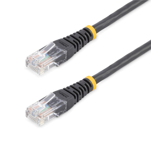 StarTech.com M45PAT15MBK - 15m Cat5e Black Molded Cat5e Patch Cable