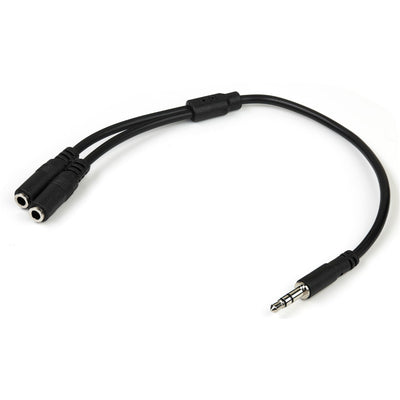 StarTech.com MUY1MFFS - Slim Stereo Y Cable 3.5 to 2x 3.5mm