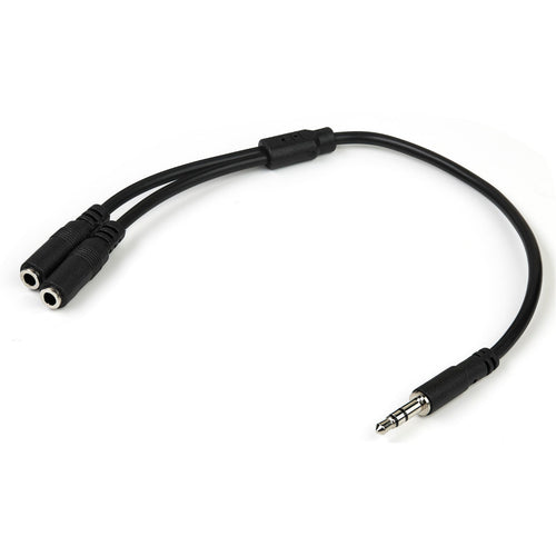 Slim Stereo Y Cable 3.5 to 2x 3.5mm