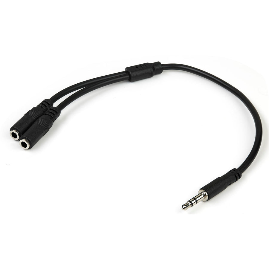 Slim Stereo Y Cable 3.5 to 2x 3.5mm