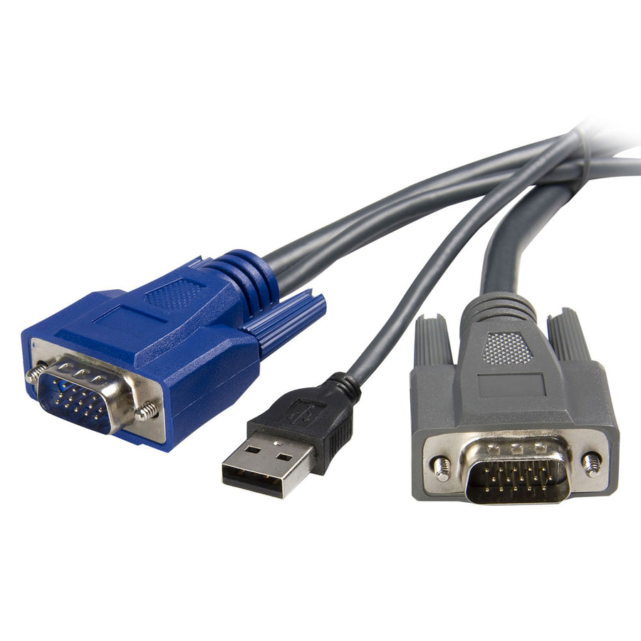 StarTech.com SVUSBVGA6 Ultradünnes USB-VGA-2-in-1-KVM-Kabel – 1,8 m