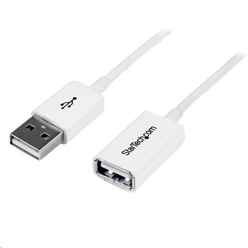 3m White USB 2.0 Extension Cable - M/F.