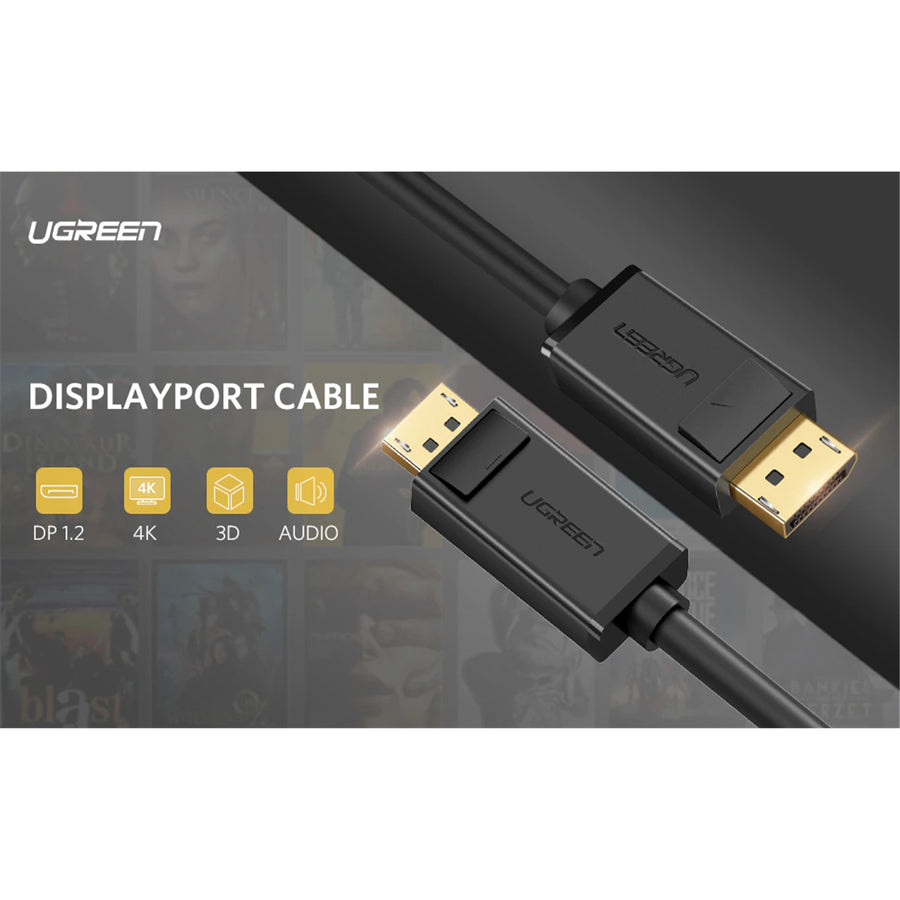 UG-10245 - Ugreen 4K DISPLAYPORT 1.2 MALE TO MALE CABLE 1.5M