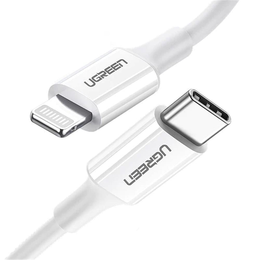 UG-10493 - Ugreen Lightning To Type-C 2.0 Male Cable White 1M