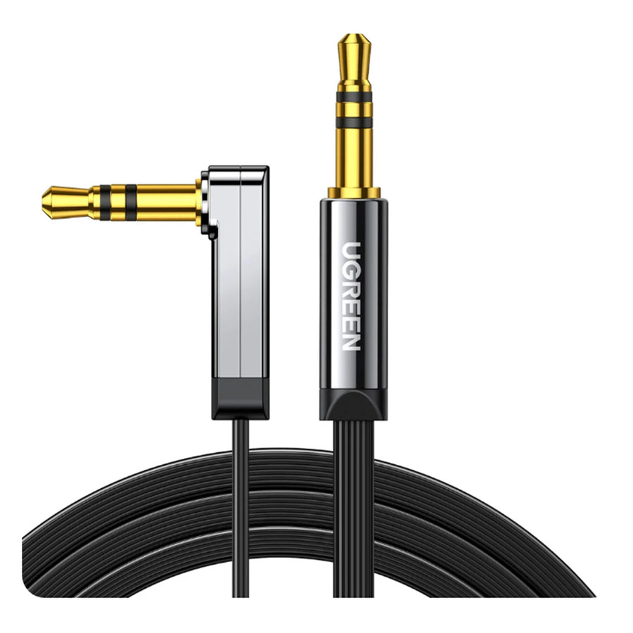 UG-10599 - Ugreen 3.5 Male To Male Angled Flat Cable 2M