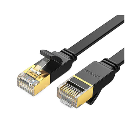 UG-11267 - UGREEN Cat7 Ethernet Cable High Speed 10Gbps 600Mhz/s Shielded LAN Cord Flat Gigabit RJ45 Patch Cords Black Internet Wire 20M