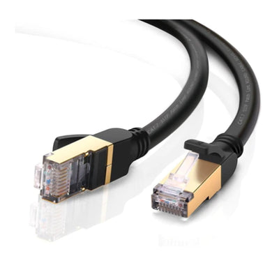 Ugreen Cat7 F/FTP Round Ethernet Cable Black 1M