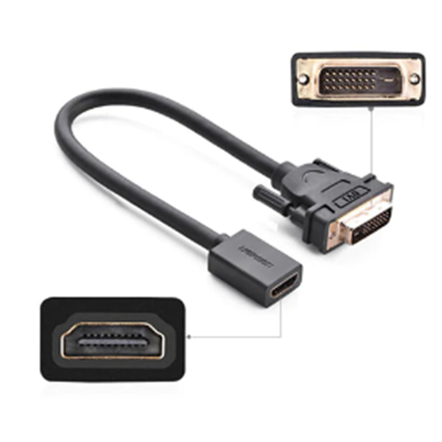 UGREEN UG-20118 DVI male to HDMI Female Adapter Cable