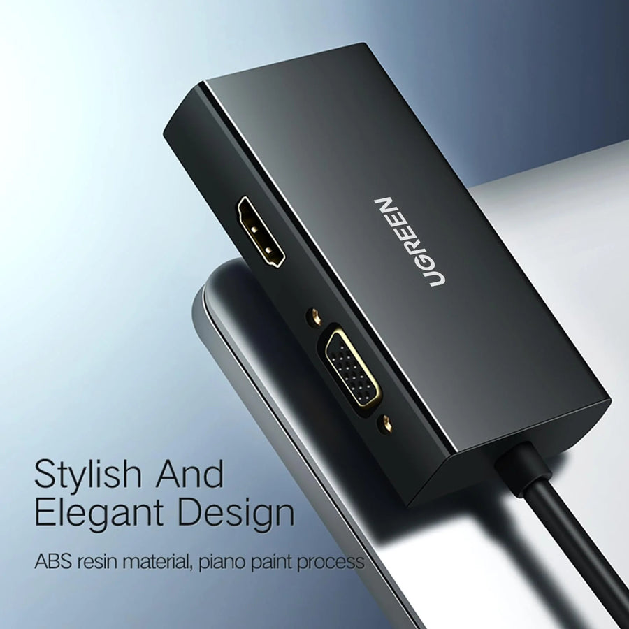 UGREEN UG-20418 Mini DP to HDMI/VGA/DVI Converter (Black)