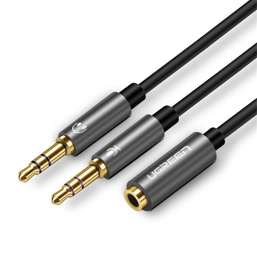Ugreen Dual 3.5 Male To 3.5 Female USdio Cable Black