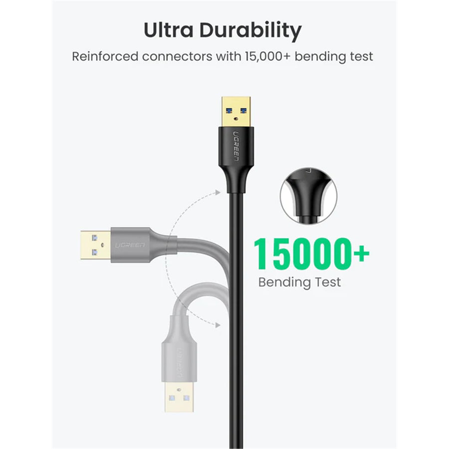 UG-30127 - UGREEN USB 3.0 Extension Male Cable 3m Black