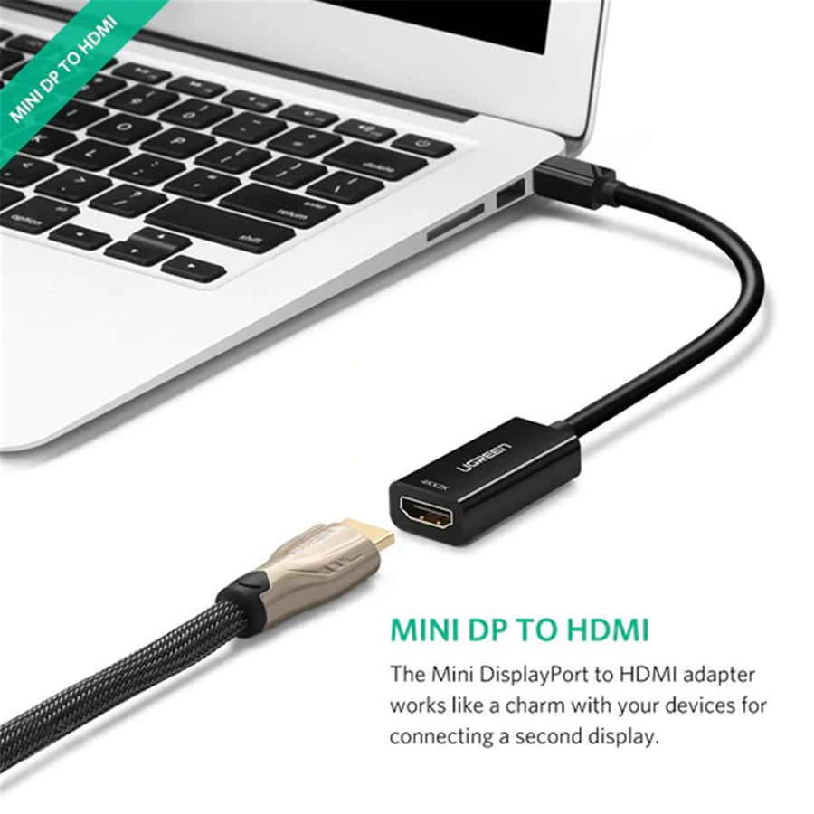 Ugreen Mini DP To HDMI Female Converter 4K Black