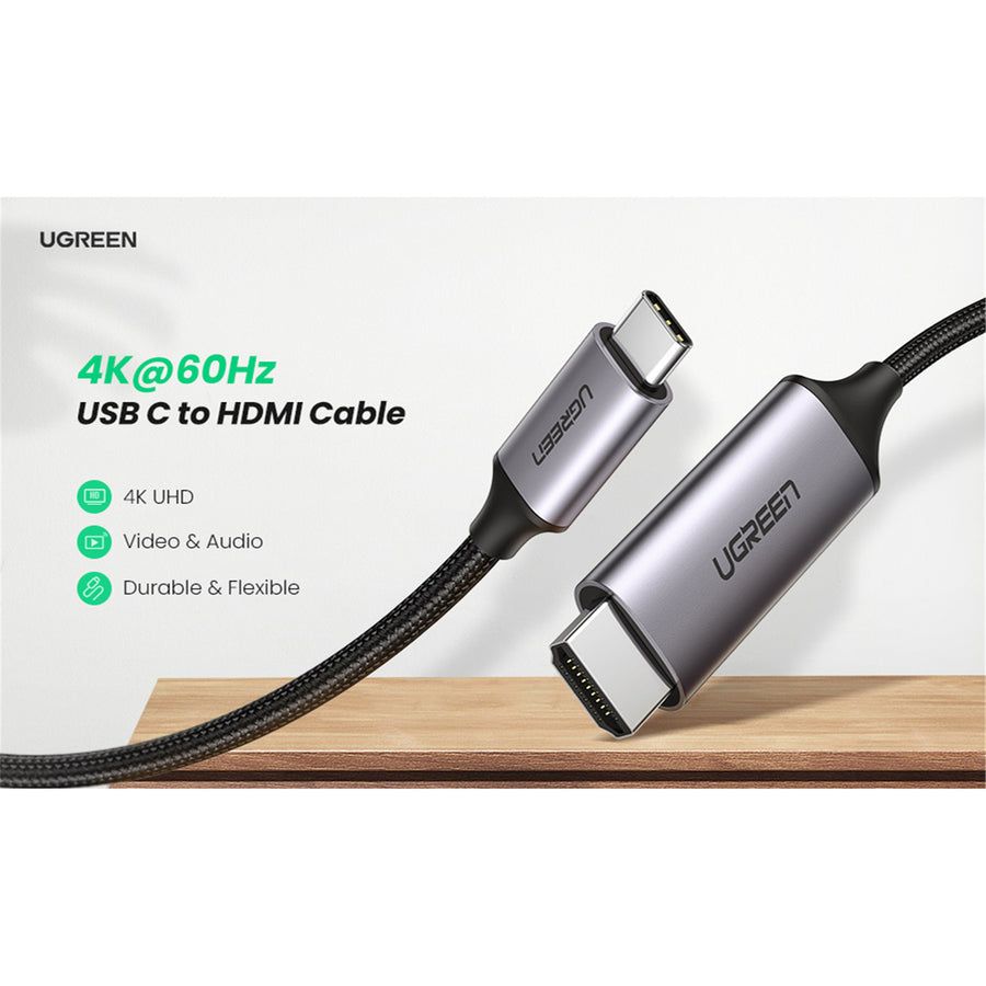 UG-50570 - Ugreen Type C To HDMI Cable Gray 1.5M