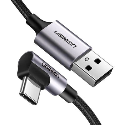 UG-50941 - Ugreen Angled USB-C Male To USB2.0 A Male 3A Data Cable Black 1M