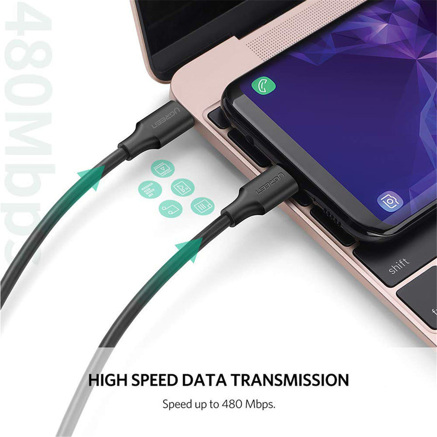 UGREEN  UG-50997 3A - USB 2.0 USB-C Cable - 1m - Black