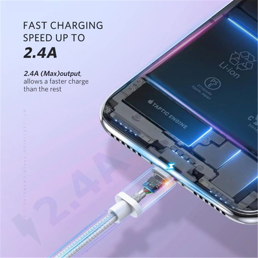 UGREEN  UG-60161 USB 2.0 - MFi Certified Lightning to USB-A Cable - 1m - Silver