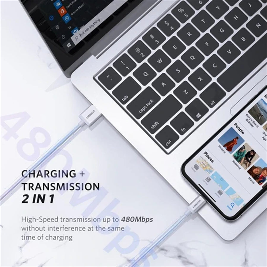UGREEN  UG-60161 USB 2.0 - MFi Certified Lightning to USB-A Cable - 1m - Silver