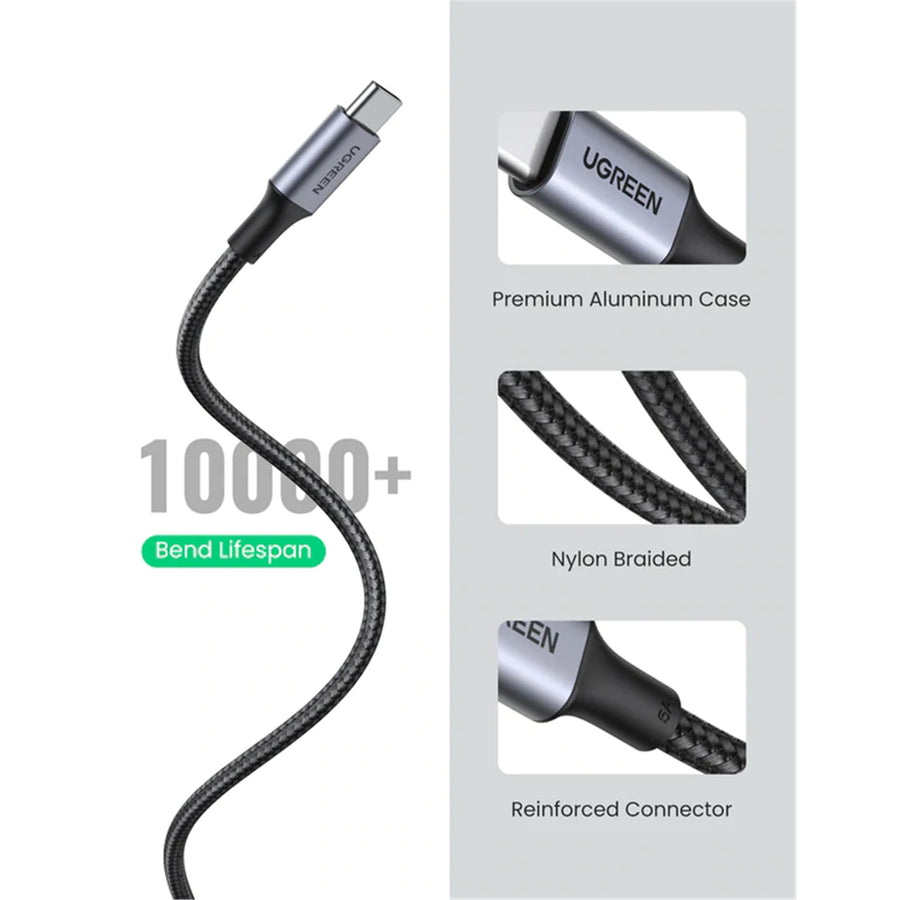 UG-70427 - Ugreen Type C 2.0 Male To Type C 2.0 Male 5A Data Cable 1M