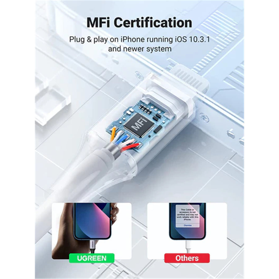 UGREEN  UG-70509 MFi Certified Lightning to 3.5mm Cable