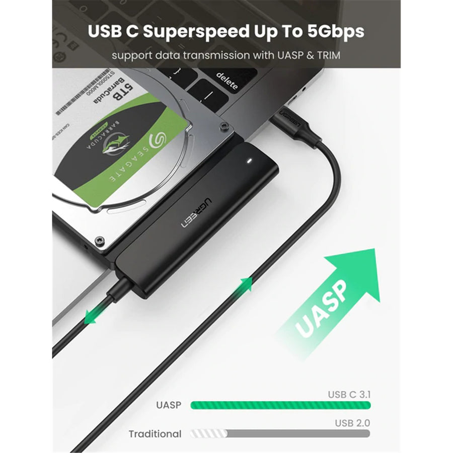 UG-70610 - Ugreen USB-C 3.1 to SATA  Adapter Cable for 2.5"