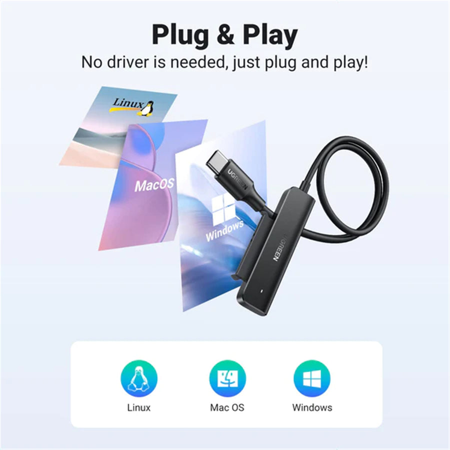 UG-70610 - Ugreen USB-C 3.1 to SATA  Adapter Cable for 2.5"