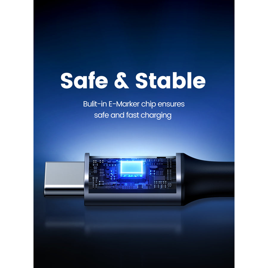 UG-70645 - Ugreen USB-C 2.0 Male To Angled USB-C 2.0 Male 5A Data Cable 2M