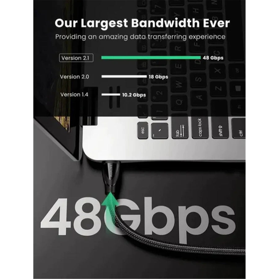 UG-80403 - Ugreen HDMI 2.1 Stecker auf Stecker Kabel Schwarz 2M