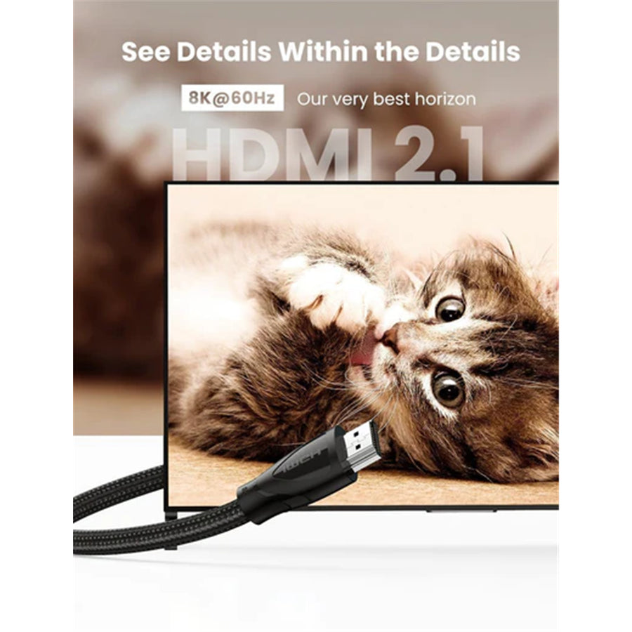 UG-80403 - Ugreen HDMI 2.1 Stecker auf Stecker Kabel Schwarz 2M