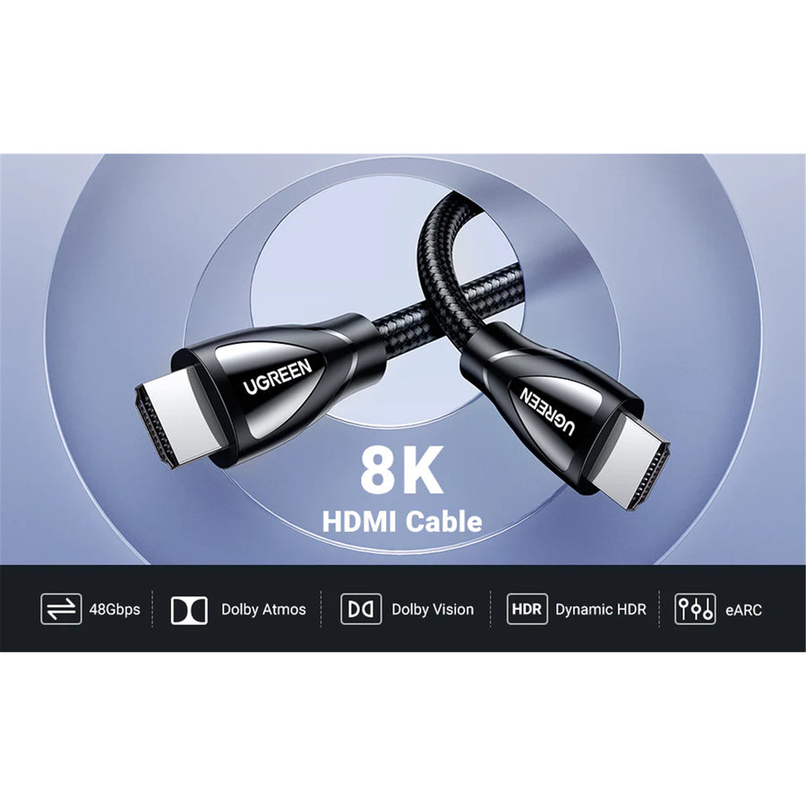 UG-80403 - Ugreen HDMI 2.1 Stecker auf Stecker Kabel Schwarz 2M