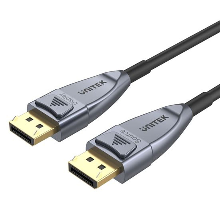 Unitek C1619GY - 30M Ultrapro DisplayPort 1.4 Active Optical Cable. Up to 8K@60Hz & 4K@120Hz.