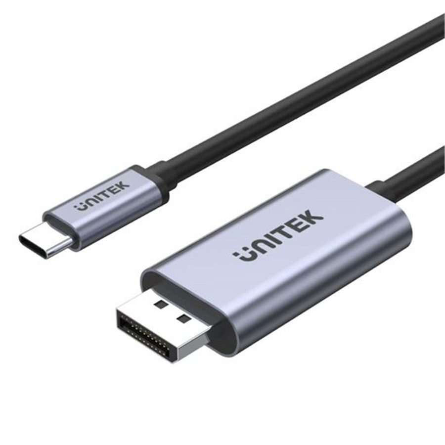 Unitek  V1409A DisplayPort 1.2 USB-C to DisplayPort Cable - 2m - Space Grey + Black