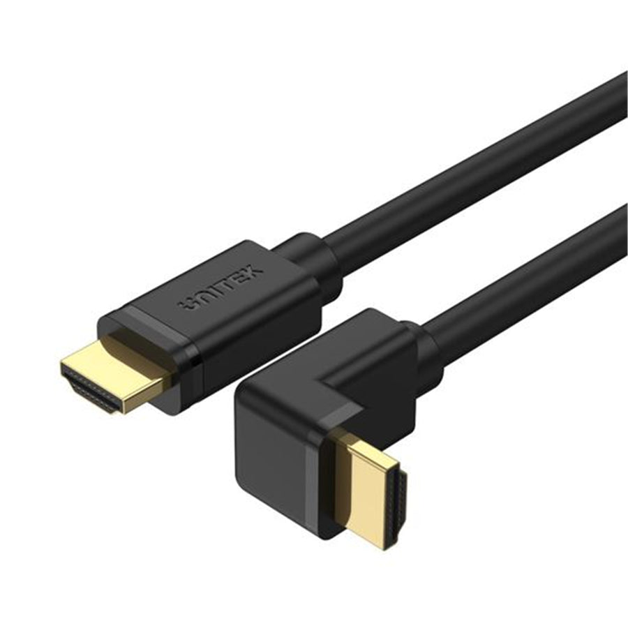 Unitek Y-C1002 - 4K HDMI 2.0 Right Angle Cable w/ 90 Degree Elbow. HDR10 HDCP2.2 3D & 7.1
