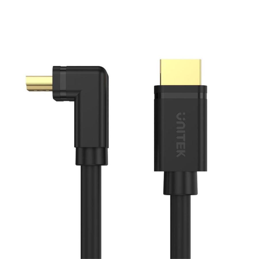 Unitek Y-C1002 - 4K HDMI 2.0 Right Angle Cable w/ 90 Degree Elbow. HDR10 HDCP2.2 3D & 7.1