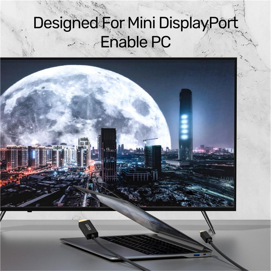 Unitek V1152A - 2M Mini DisplayPort to HDMI 1.4 Cable Supports 4K@30Hz HDR HDCP2.0 3D 7.1 Surround Sound