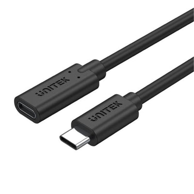 Unitek C14086BK - 0,5m USB 3.1 USB-C Stecker auf USB-C Buchse Verlängerungskabel. Datenübertragung