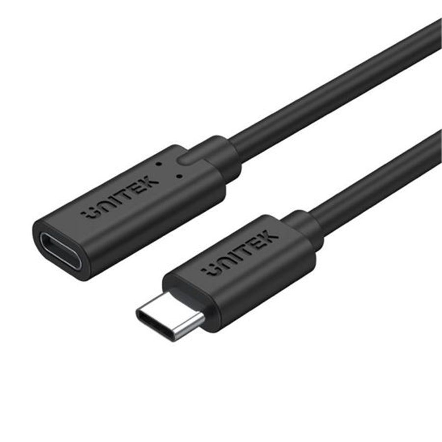 Unitek C14086BK - 0.5m USB 3.1 USB-C Male to USB-C Female Extension Cable. Data Transfer