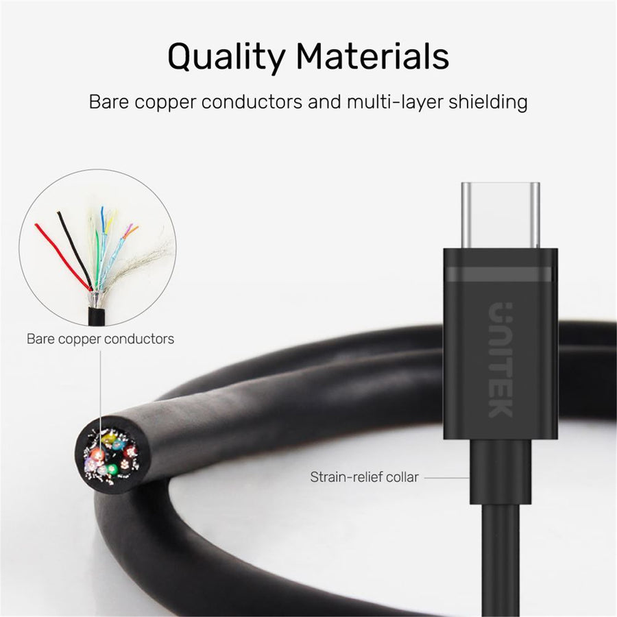 Unitek  Y-C477BK USB 3.0 USB-C Cable - 1m - Black
