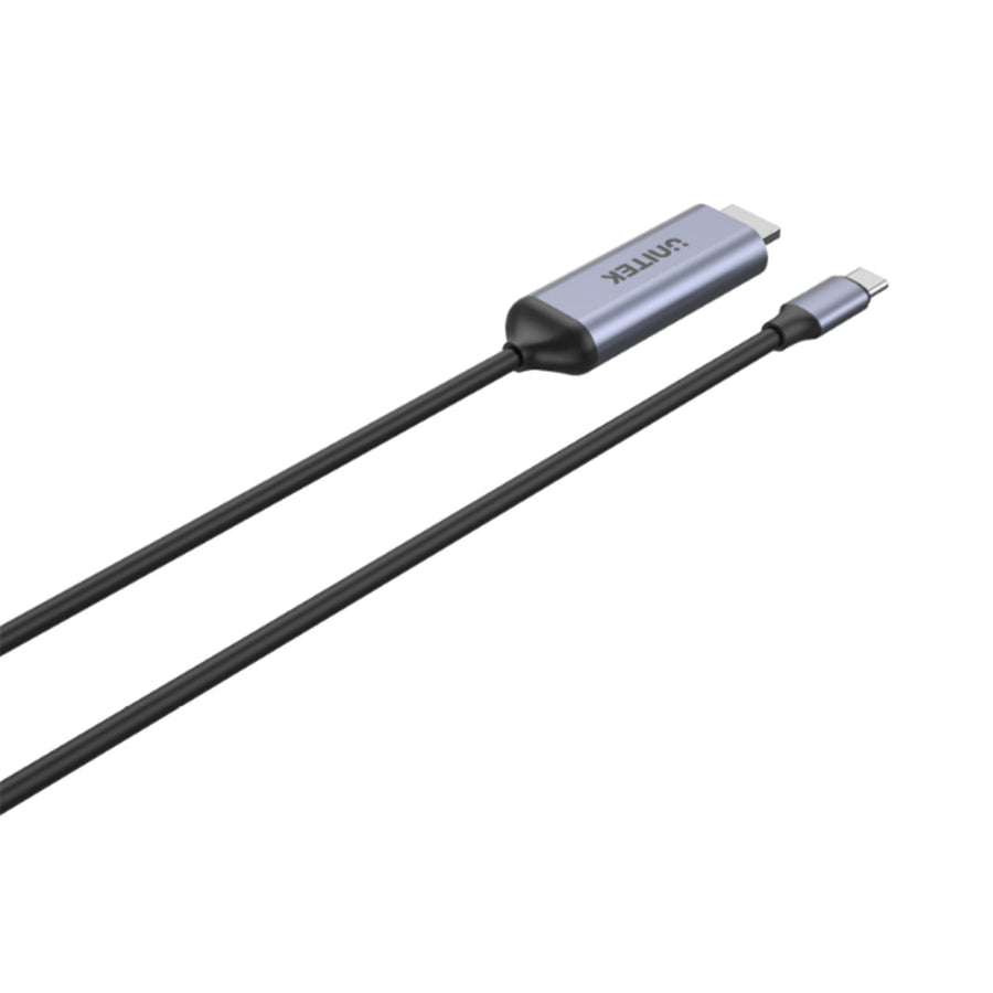 Unitek V1423B USB-C auf HDMI Kabel – 1,8m – Schwarz + Grau