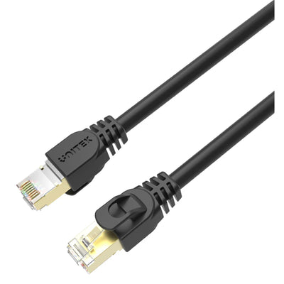 Unitek C1813EBK-10 - 10m CAT7 Black SSTP 26AWG Patch Lead in PVC Jacket Supports 10 Gigabit Ethernet