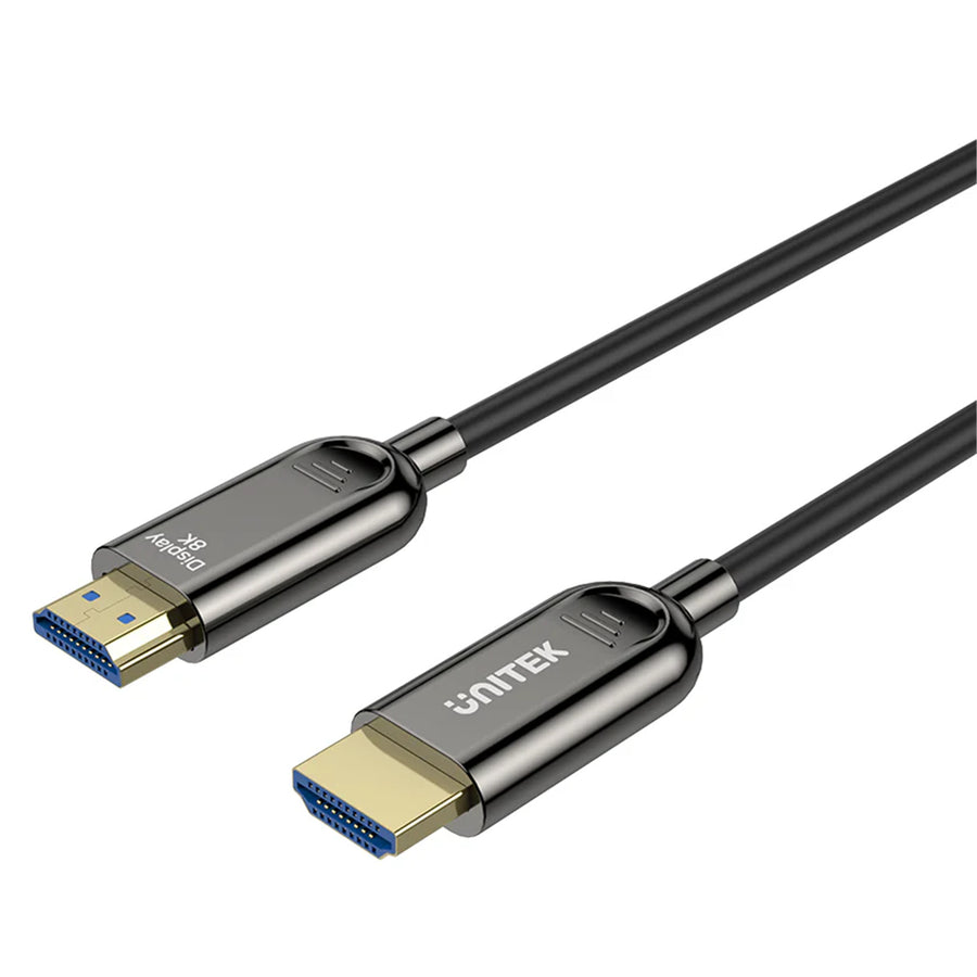 Unitek C11085GY01-20M - 20M 8K HDMI Fiber Optic 2.1 Cable & Supports 48Gbps. Support Max Res up to 8K@60Hz