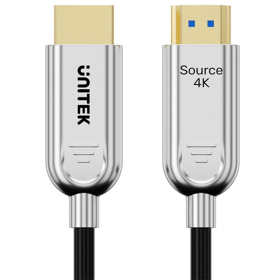 Unitek C11092A-40M - 40m HDMI 4K Fibre Optic 2.0 Cable w/ 24K Gold-plated Connectors. Supports HDR ARC