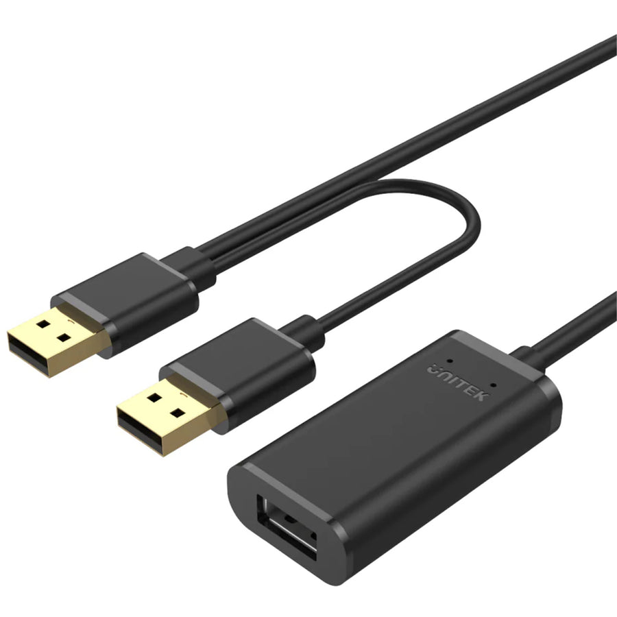 Unitek Y-278 - 10m USB 2.0 Active Extension Cable. Built-in Ext Chipset Supports Extended